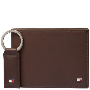 Tommy Hilfiger Men's Eton CC and Coin Pocket Leather Wallet Gift Set - Dark Brown