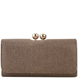 Ted Baker Women's Rorli Metallic Weave TB Matinee Leather Purse - Bronze