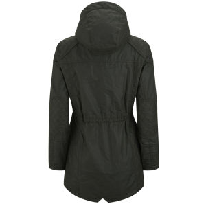 Barbour International Women s Hawkstone Fishtail Waxed Parka Sage Coggles