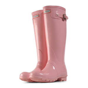 Hunter Women s Original Tall Gloss Wellies Candy Pink Allsole