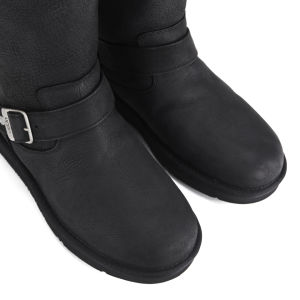 UGG Women s Sutter Waterproof Leather Buckle Boots Black Allsole