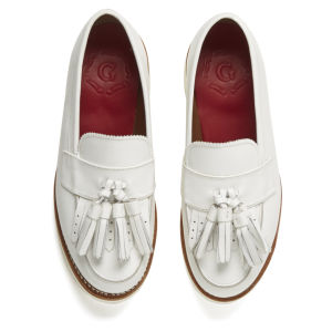 Grenson clara cheap leather wedge loafers