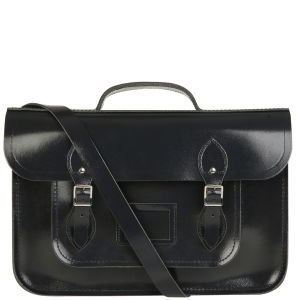 The Cambridge Satchel Company 15 Inch Leather Satchel - Navy Patent 