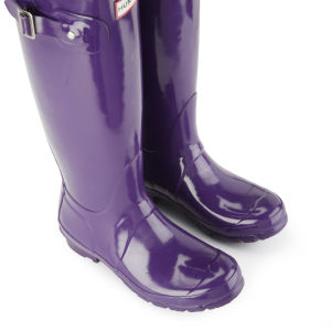 Hunter Women s Original Tall Gloss Wellies Sovereign Purple Allsole