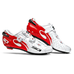Sidi Wire Carbon Vernice Cycling Shoes White Red ProBikeKit UK