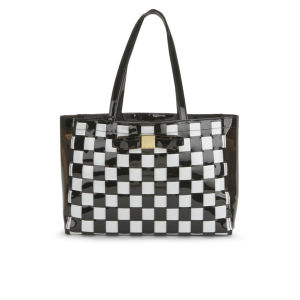 Ted Baker Wevicon Woven Large Icon Bag - Black and white