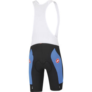 Castelli Evoluzione Bib Shorts Black Drive Blue ProBikeKit UAE