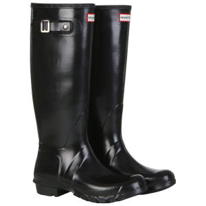 Ladies black gloss hunter outlet wellies