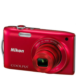 Nikon Coolpix S3200 Compact Digital Camera (16MP, 6x Optical Zoom 