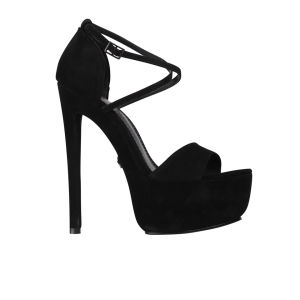 KG Kurt Geiger Women s Nanette Suede Heeled Platform Sandals Black Allsole