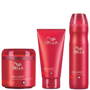 Wella Professionals Brilliance Trio for Coarse Coloured Hair- Shampoo,  Conditioner & Treatment | Lookfantastic UAE