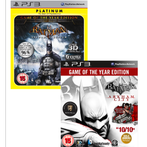 Varios Creta Asociación Batman Arkham GOTY Bundle: Includes Arkham City and Arkham Asylum PS3 |  Zavvi España