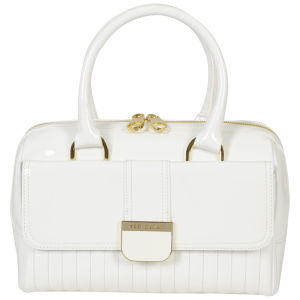 Ted Baker Women's Marquez Quilted Enamel Mini Bowler Bag - White