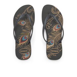 Havaianas Women s Slim Peacock Flip Flops Black Coggles