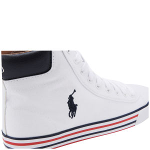 Polo Ralph Lauren Men s Harvey Mid Ne Hi Top Trainers Pure White Newport Navy Allsole