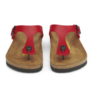 Birkenstock Women s Gizeh Toe Post Leather Sandals Cherry Allsole