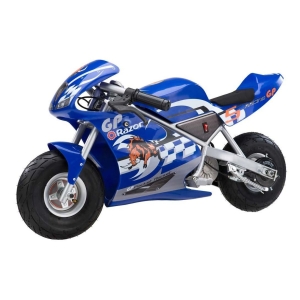 Razor Pocket Rocket Mini Electric Motorcycle Blue Toys Zavvi UK