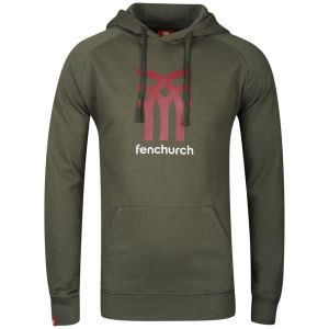 Fenchurch Men s Sweatshirt Icon Hoody Olive Green Wine White Mens Clothing Zavvi UK