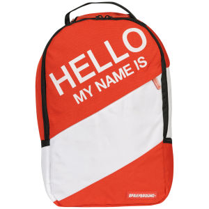 Sprayground hello my name is backpack on sale