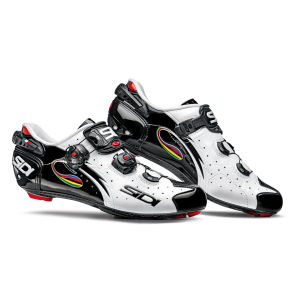 Sidi Wire Carbon Vernice Cycling Shoes White Black Rainbow