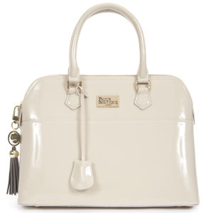 ◆PAULS BOUTIQUE◆ MINI MAISY CREAM 5007320590 Paul's Boutique Women's Maisy Nude Patent Bowler Bag - Nude