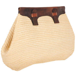 Gabrielli Vittorio Vintage Oversized Straw Clutch Bag