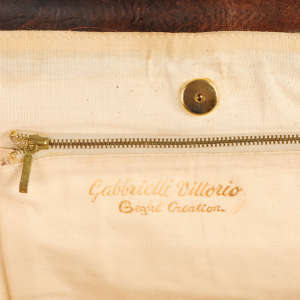 Gabrielli Vittorio Vintage Oversized Straw Clutch Bag