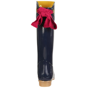 Joules Women s Evedon Bow Back Wellies Navy Allsole