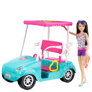 Barbie Golf Cart with Skipper Doll Toys - Zavvi US