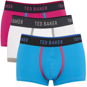Ted Baker Men's 3-Pack Plain Coloured Trunks - Assorted - S - Multi