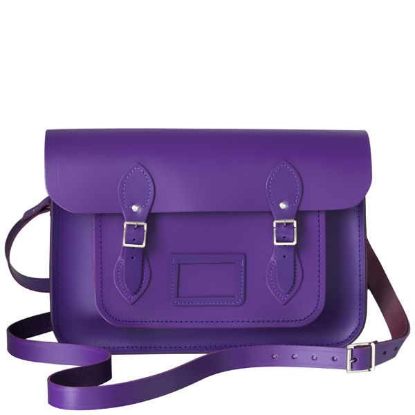 Purple leather satchel shop