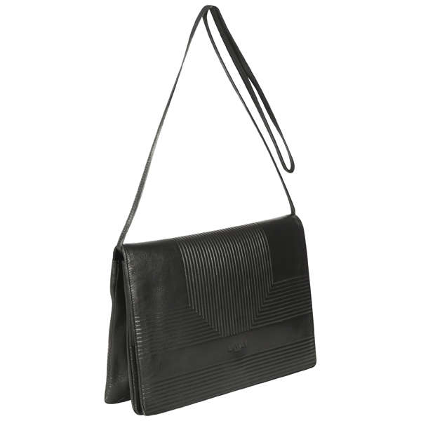 Lanvin Vintage Leather Geometric Detail Cross Body Bag