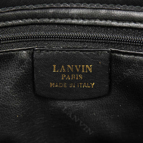Lanvin Vintage Leather Geometric Detail Cross Body Bag