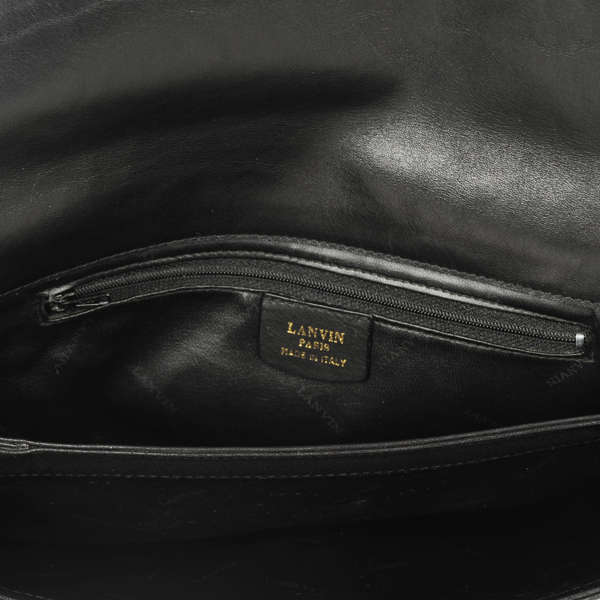 Lanvin Vintage Leather Geometric Detail Cross Body Bag