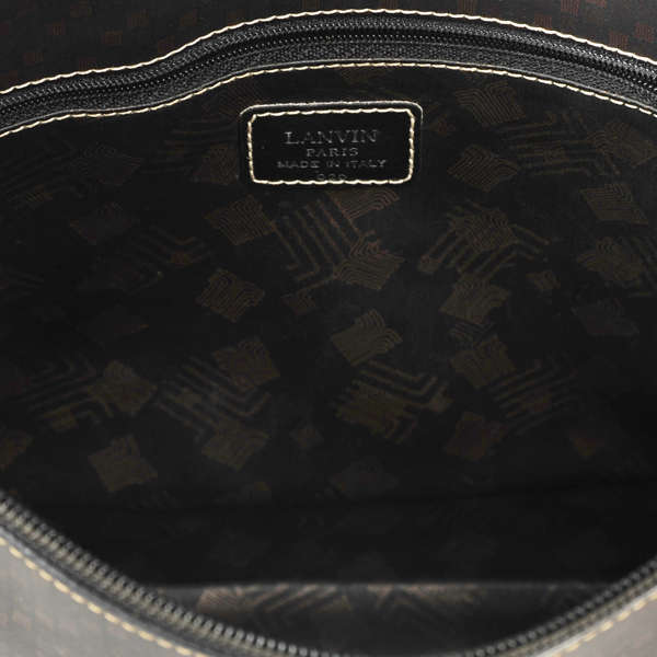 Lanvin Vintage Coated Canvas Slim Shoulder/Clutch Bag