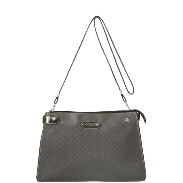 Lanvin Vintage Coated Canvas Slim Shoulder/Clutch Bag