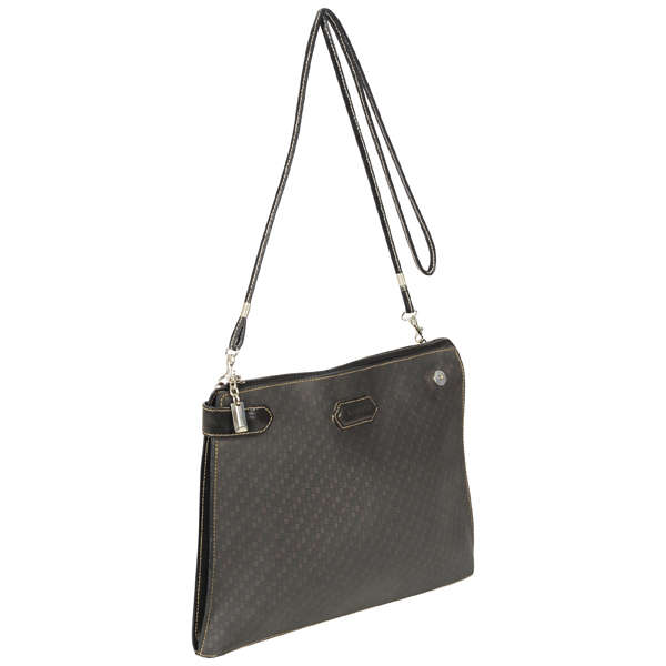 Lanvin Vintage Coated Canvas Slim Shoulder/Clutch Bag