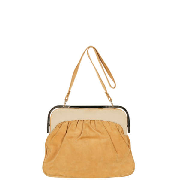 Nieri Argenti Vintage Italian Soft Suede Frame Shoulder Bag