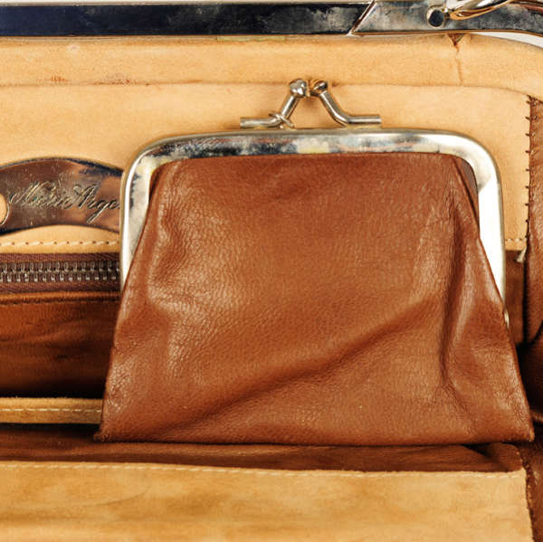 Nieri Argenti Vintage Italian Soft Suede Frame Shoulder Bag