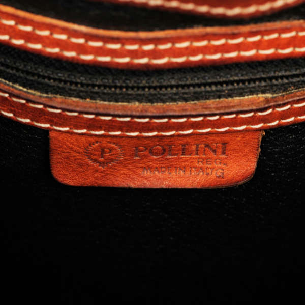 Pollini Vintage Monogram Drawstring Shoulder Bag