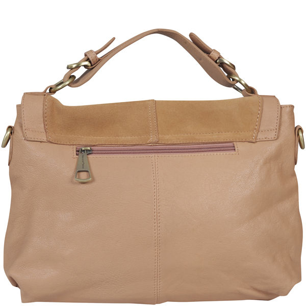 Paul & Joe Sister Rey Suede Leather Double buckle satchel