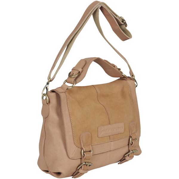 Paul & Joe Sister Rey Suede Leather Double buckle satchel