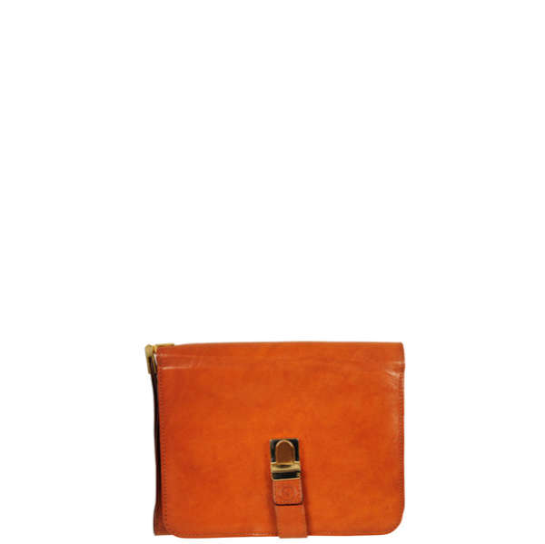Silvani Vintage Leather Organiser Portfolio Clutch Bag