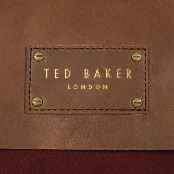 Ted Baker Candes Waxed Canvas Despatch Bag - Dark Red