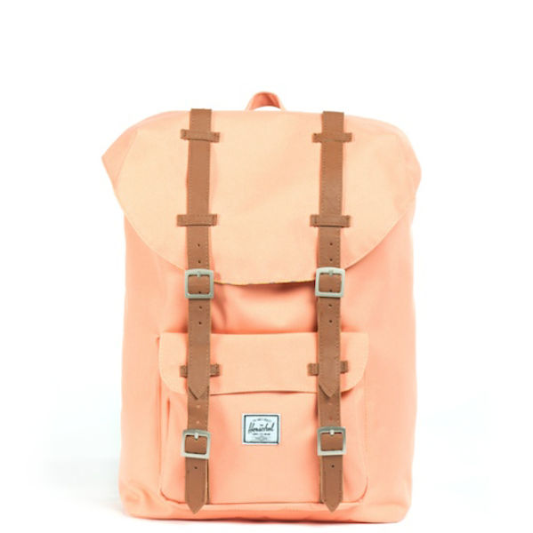 Herschel Supply Co. Little America Mid Volume Canvas Backpack - Coral