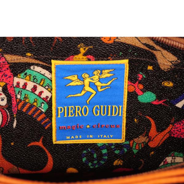 Piero Guidi Vintage Magic Circus Leather Shoulder Bag - Multi