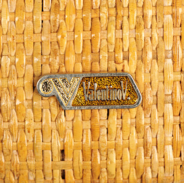 Valentino Vintage Wicker Chain Handle Shoulder Bag