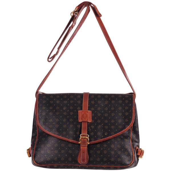 Pollini Vintage Double Sided Leather Satchel  - Black