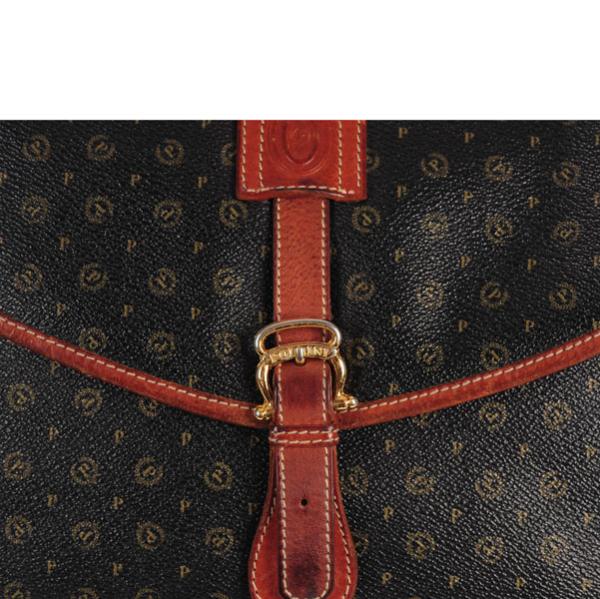 Pollini Vintage Double Sided Leather Satchel  - Black