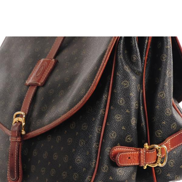 Pollini Vintage Double Sided Leather Satchel  - Black